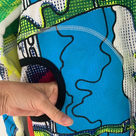 One of a kind designer hand made fleece lined sweater made in Toronto! - Picture 3 of 6